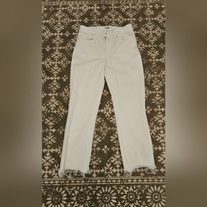 Paige Cindy Raw Hem High Waist Straight Leg Jeans - Like New!  Worn once!